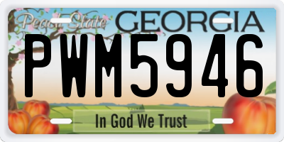 GA license plate PWM5946