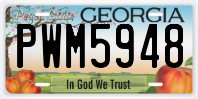 GA license plate PWM5948