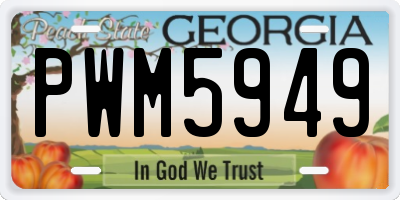 GA license plate PWM5949