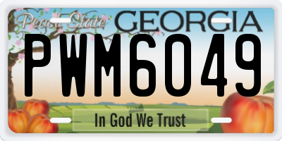 GA license plate PWM6049