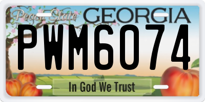 GA license plate PWM6074