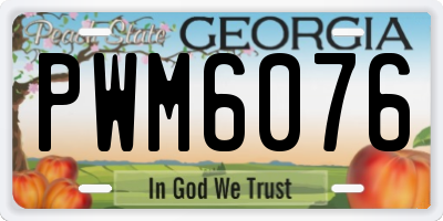 GA license plate PWM6076