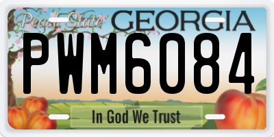 GA license plate PWM6084