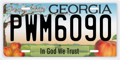 GA license plate PWM6090