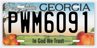 GA license plate PWM6091