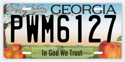 GA license plate PWM6127