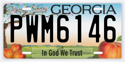 GA license plate PWM6146