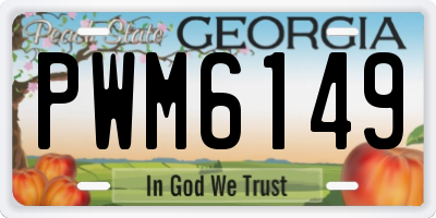 GA license plate PWM6149