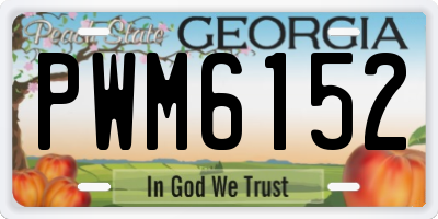 GA license plate PWM6152