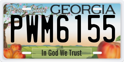 GA license plate PWM6155