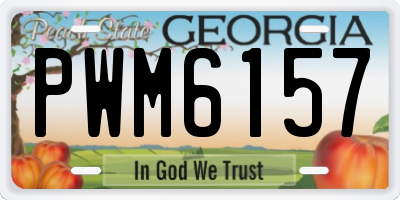 GA license plate PWM6157