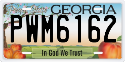 GA license plate PWM6162