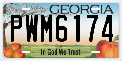 GA license plate PWM6174