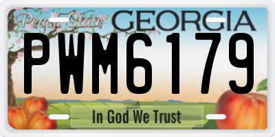 GA license plate PWM6179