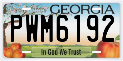 GA license plate PWM6192