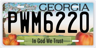GA license plate PWM6220