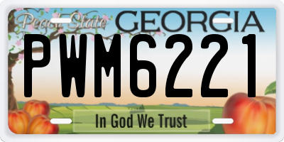 GA license plate PWM6221