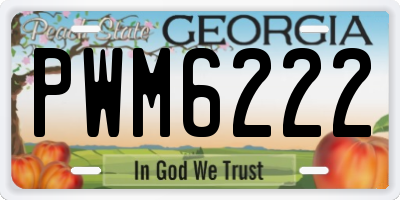 GA license plate PWM6222