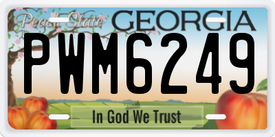 GA license plate PWM6249