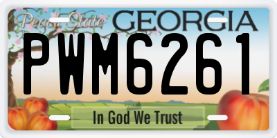 GA license plate PWM6261