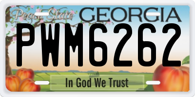 GA license plate PWM6262