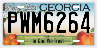 GA license plate PWM6264