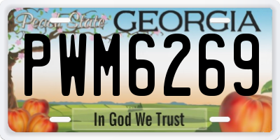 GA license plate PWM6269