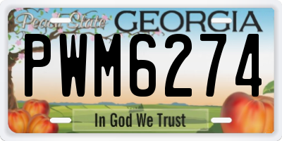 GA license plate PWM6274