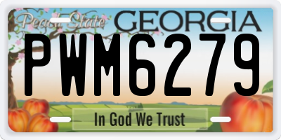 GA license plate PWM6279