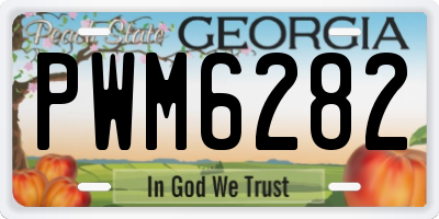 GA license plate PWM6282