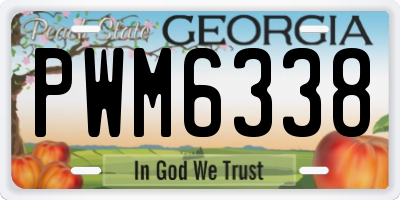 GA license plate PWM6338