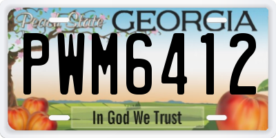 GA license plate PWM6412