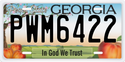 GA license plate PWM6422