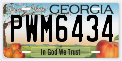 GA license plate PWM6434