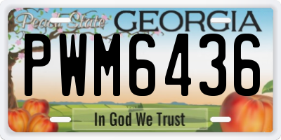 GA license plate PWM6436