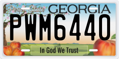 GA license plate PWM6440