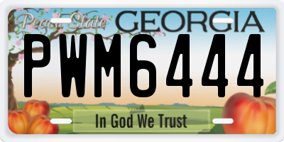 GA license plate PWM6444