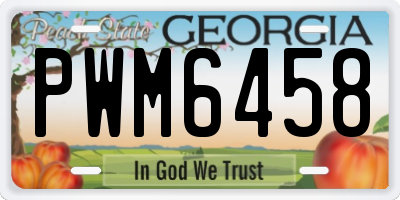 GA license plate PWM6458