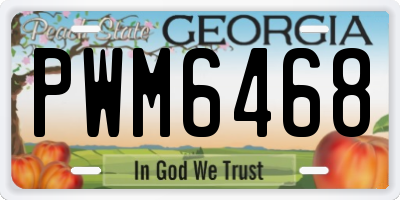 GA license plate PWM6468