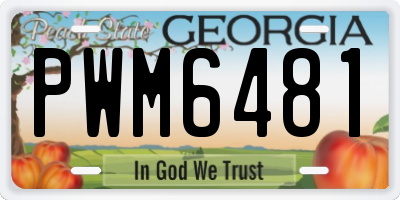GA license plate PWM6481
