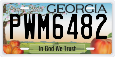 GA license plate PWM6482