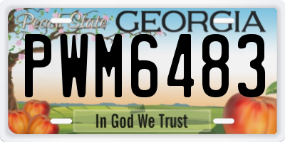 GA license plate PWM6483