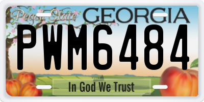 GA license plate PWM6484