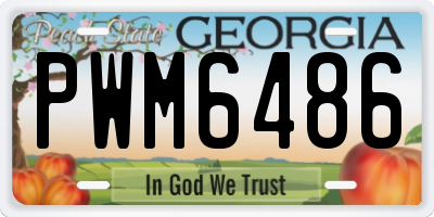 GA license plate PWM6486