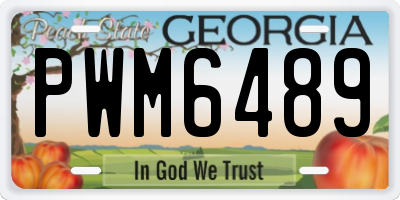 GA license plate PWM6489