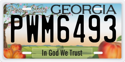 GA license plate PWM6493