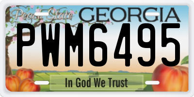 GA license plate PWM6495