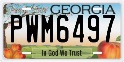 GA license plate PWM6497