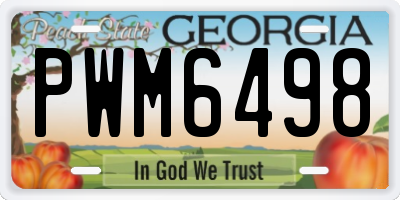 GA license plate PWM6498