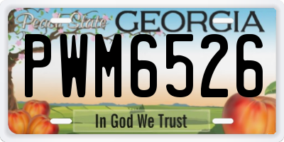 GA license plate PWM6526